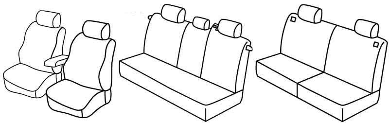 Set coprisedili Superior - Beige - su misura per Opel Zafira (09/05>10/11)  - Opel Zafira One (11/11>07/15)