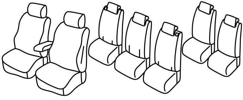 Set coprisedili Superior - Grigio/Nero - su misura per Opel Zafira Tourer (11/11>12/19) Enjoy, Cosmo