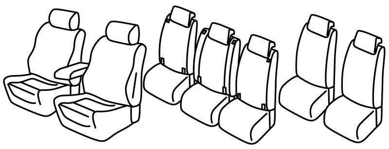 Set coprisedili Superior - Beige - su misura per Opel Zafira Tourer (11/11>12/19) Exclusive