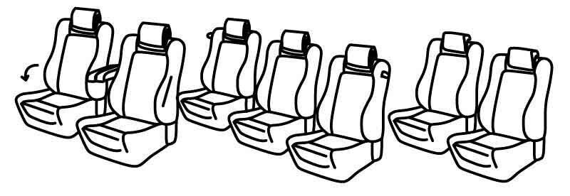Set coprisedili Superior - Nocciola - su misura per Peugeot 5008 (11/09>12/16) 7 posti