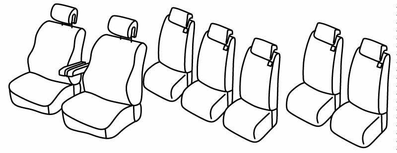 Set coprisedili Superior - Grigio/Nero - su misura per Renault Espace (09/12>04/15)