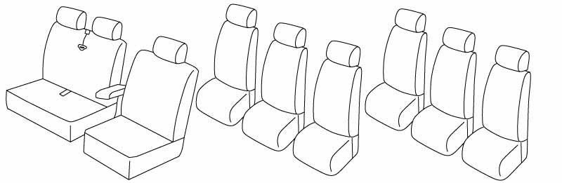 Set coprisedili Superior - Nero/Grigio - su misura per Renault Master (07/97>01/10) Dal 2002