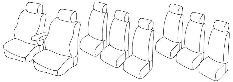 Set coprisedili Superior - Nocciola - su misura per Renault Master (07/97>01/10) Dal 2002, Luxury