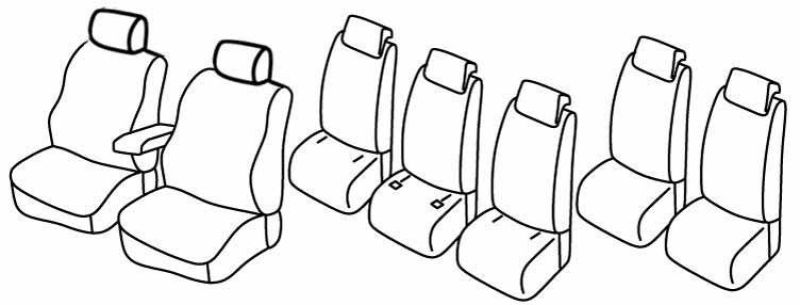 Set coprisedili Superior - Nocciola - su misura per Renault Scenic 7 posti (05/09>10/16)