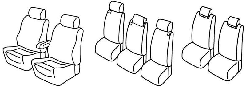Set coprisedili Superior - Beige - su misura per Toyota Corolla Verso (09/04>05/09)