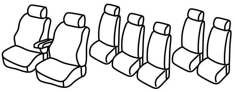 Set coprisedili Superior - Beige - su misura per Seat Alhambra (07/00>09/10)  - Volkswagen Sharan (05/95>09/10) Dal 2000
