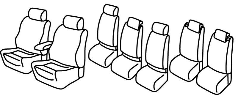 Set coprisedili Superior - Nocciola - su misura per Volkswagen Touran (05/03>07/10) Fino al 10/2006, Highline