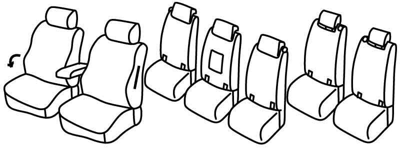 Set coprisedili Superior - Beige - su misura per Volkswagen Touran (09/15>) Comfortline