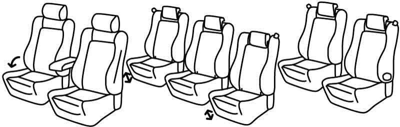 Set coprisedili Superior - Nocciola - su misura per Volkswagen Sharan (10/10>07/20) Comfortline, Highline