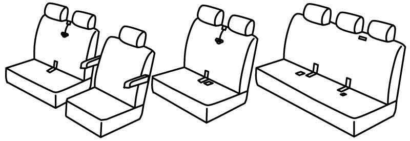 Set coprisedili Superior - Beige - su misura per Volkswagen Multivan T5 (04/03>03/15) Fino al 2013